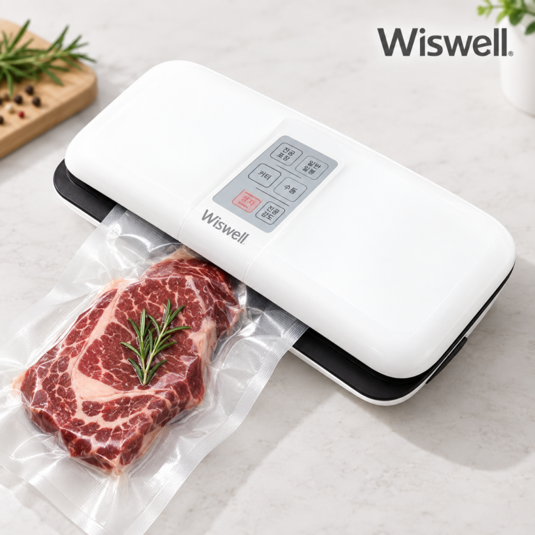 위즈웰 가정용 스마트 진공포장기 WH6010W|식재료 소분|밀봉|보관