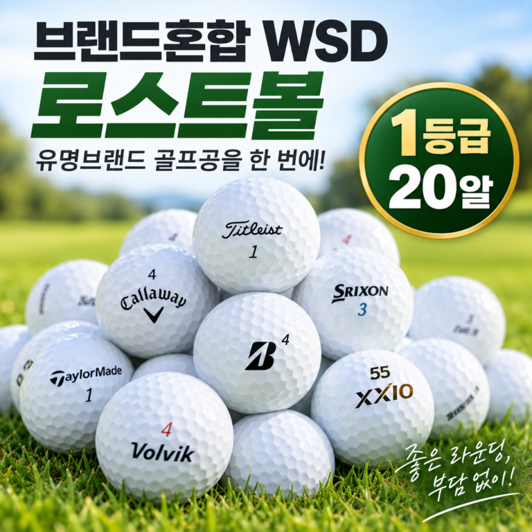 로스트볼 1등급 20알, 브랜드혼합 골프 입문자 추천 가격